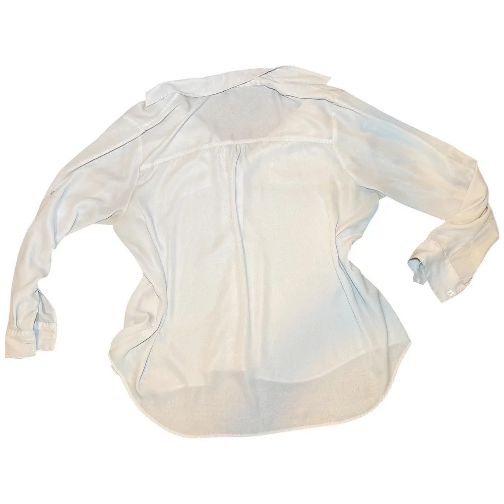 Maurices Gray Button Up Blouse Womens 2X Long Sleeve Pocket Oversized‎ Top